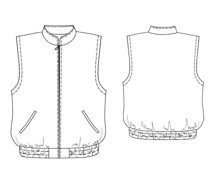 6114 · Жилет с рисунком — Техрисунок крупно