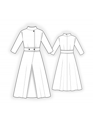2376 · Платье с декоративными складками — Техрисунок
