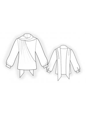 4577 · Блузка с воротником — Техрисунок