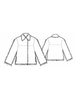 5712 · Куртка из длинноворсого меха — Техрисунок