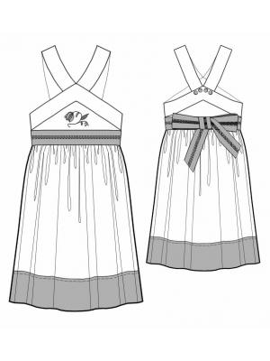 7078 · Платье-сарафан — Техрисунок